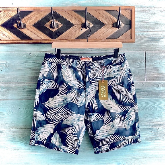 Scotch & Soda Other - Scotch & Soda Palm Print Chino Shorts